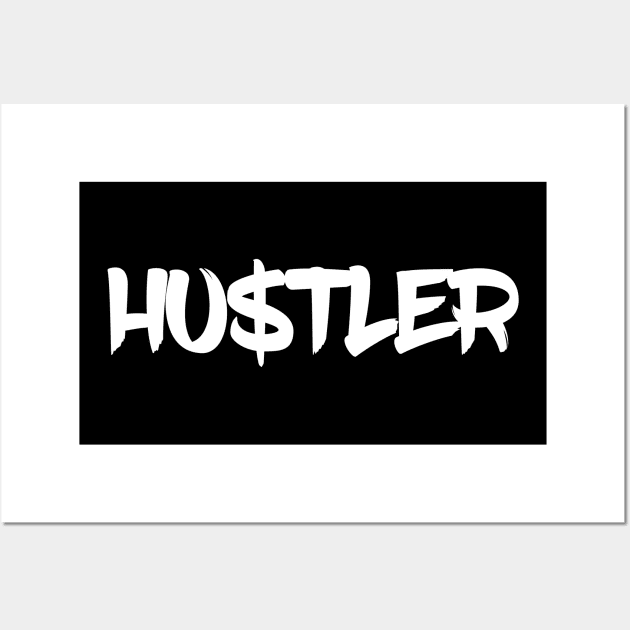 Hustler white gift idea Wall Art by Monstershirts